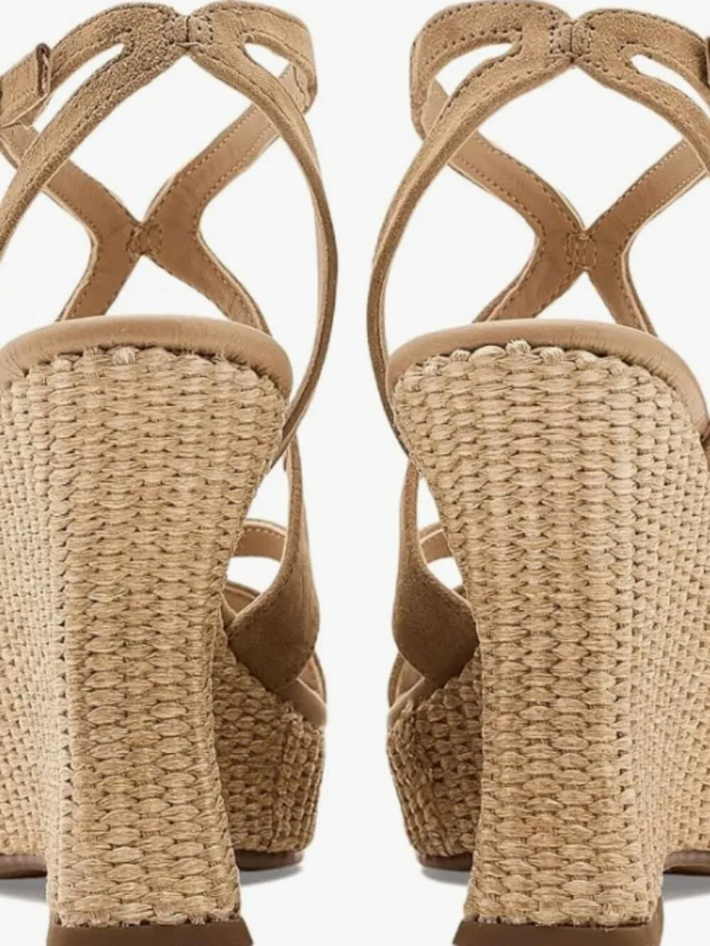 Free People Women's Trina Espadrille Wedge Sandals In Honeyed Oak- 8-1/2 NWT